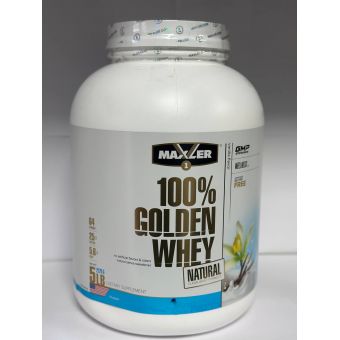 Протеин Maxler 100% Golden Whey Natural 5 lbs 2270 грамм (64 порц) Семей