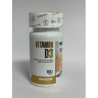 Витамин D3 Maxler 180 таблеток 1200 ME Семей